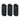 Stance Run Ultralight Tab Socks 3 Pack - Black